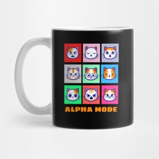 cat alpha mode cute funny international cat day design Mug